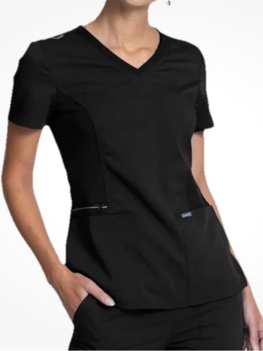 Medical professionals Scrub Set V-Neck top;Boot Cut Leg Pants w/Yoga Waistband